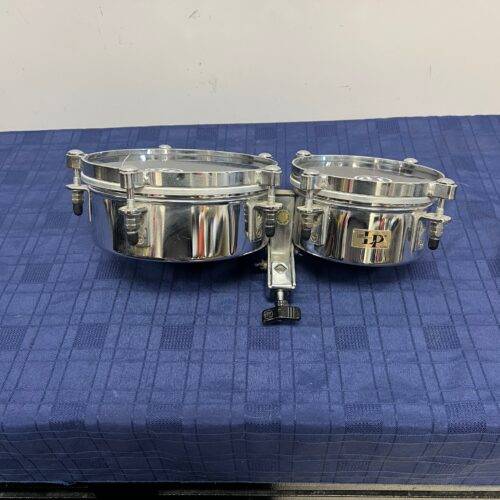 Used Latin Percussion LP M. Cohen Mini Timbale Set 6/8-inch Timbales Chrome Drum Drums - Image 2