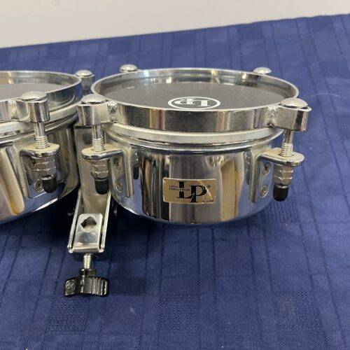 Used Latin Percussion LP M. Cohen Mini Timbale Set 6/8-inch Timbales Chrome Drum Drums - Image 3
