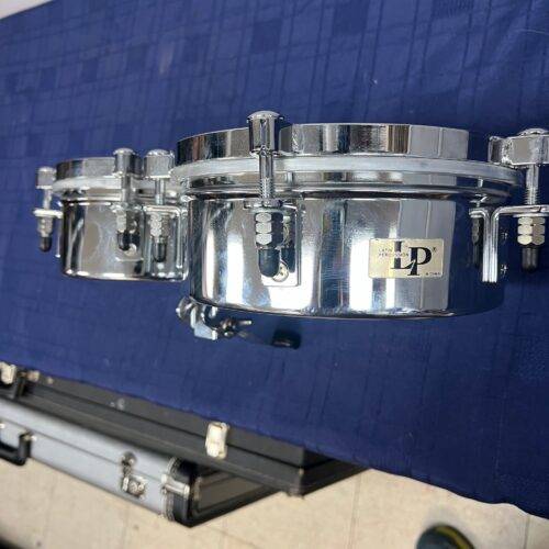 Used Latin Percussion LP M. Cohen Mini Timbale Set 6/8-inch Timbales Chrome Drum Drums - Image 6