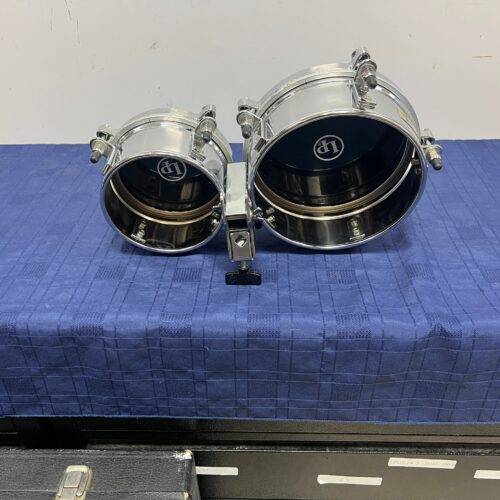 Used Latin Percussion LP M. Cohen Mini Timbale Set 6/8-inch Timbales Chrome Drum Drums - Image 7