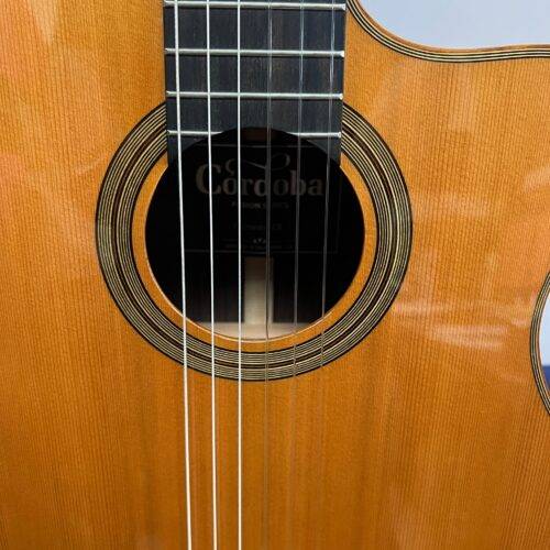 Used Cordoba Fusion Series Orchestra CE Natural Acoustic Electric Classical Nylon String Guitar with Hardshell Case - Image 8