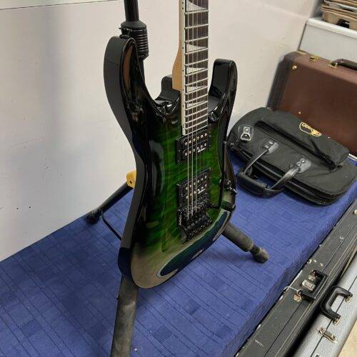 Used Jackson JS Series Dinky Arch Top JS32Q DKA Electric Guitar Transparent Green Burst - Image 8