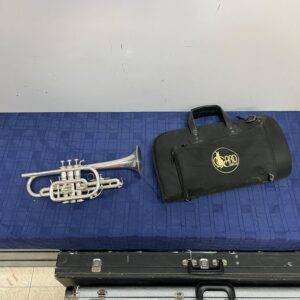 Used Andreas Eastman Silver Bb Cornet with Gard Gig Bag Just Serviced