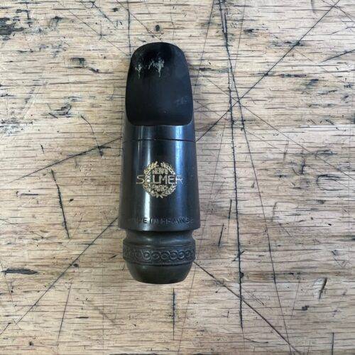 Vintage Selmer Paris Scroll E Facing Hard Rubber Soprano Sax Saxophone Mouthpiece