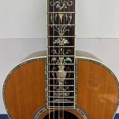 Used Grote Grand Concert 12-Fret Acoustic Electric Guitar Fishman Electronics Solid Cedar Top Rosewood Back and Sides Inlays - Image 6