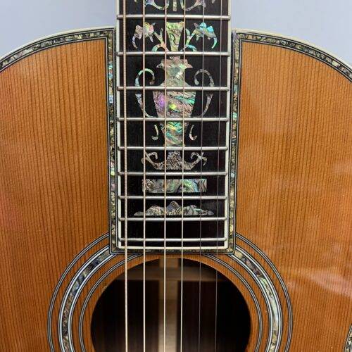 Used Grote Grand Concert 12-Fret Acoustic Electric Guitar Fishman Electronics Solid Cedar Top Rosewood Back and Sides Inlays - Image 8