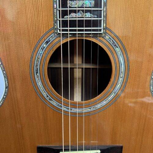 Used Grote Grand Concert 12-Fret Acoustic Electric Guitar Fishman Electronics Solid Cedar Top Rosewood Back and Sides Inlays - Image 9