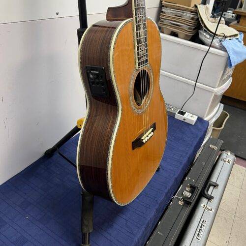 Used Grote Grand Concert 12-Fret Acoustic Electric Guitar Fishman Electronics Solid Cedar Top Rosewood Back and Sides Inlays - Image 11