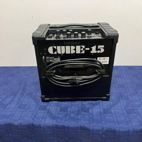 Used Roland Cube 15 Guitar Combo Amp Amplifier - Image 5