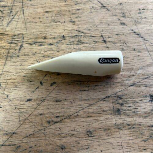 Vintage Runyon Ivory Plastic Size 4 Alto Sax Saxophone Mouthpiece with Cap and Ligature - Image 5