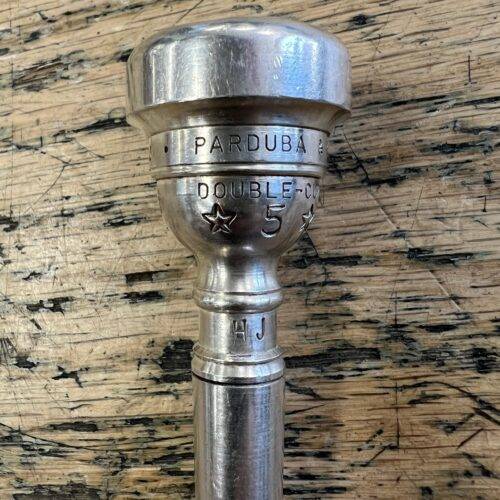 Used J. Parduba & Son Double Cup 5 Star Bb Cornet Mouthpiece Patent No. 2.018.738 - Image 2