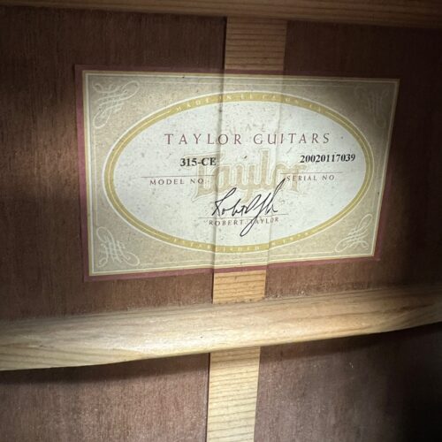 Used Taylor 315-CE Jumbo Acoustic Electric Guitar with Hard Case Made in the USA 2002 - Image 14