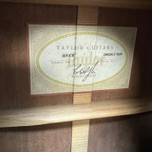 Used Taylor 315-CE Jumbo Acoustic Electric Guitar with Hard Case Made in the USA 2002 - Image 14