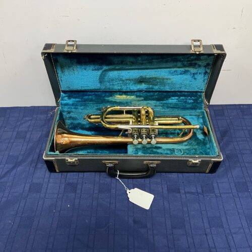Vintage Conn Director Bb Cornet with Case Copper Coprion Bell 1956 Just Serviced