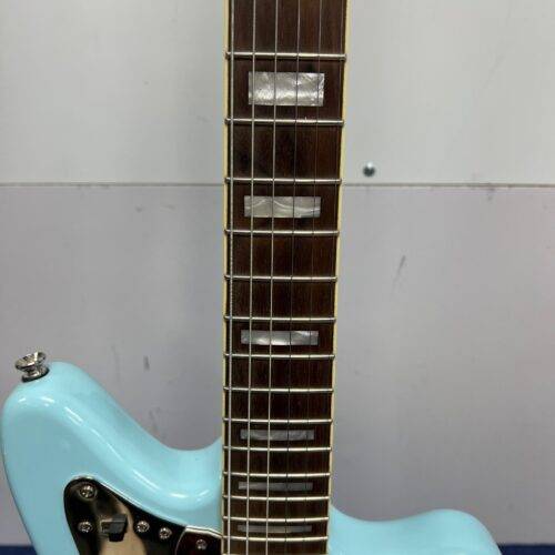 Used Squier by Fender Classic Vibe 70's Limited Edition Jaguar Electric Guitar Daphne Blue 2021 - Image 6