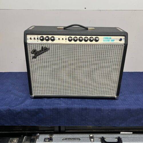Used Fender 68 Custom Vibrolux Reverb 2x10" Tube Combo Guitar Amp Amplifier