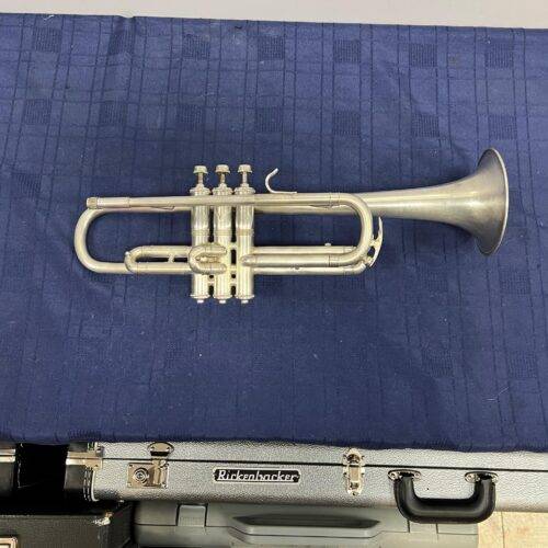 Vintage Cleveland HN White Silver Bb/C Trumpet Made in the USA with Case Just Serviced - Image 2