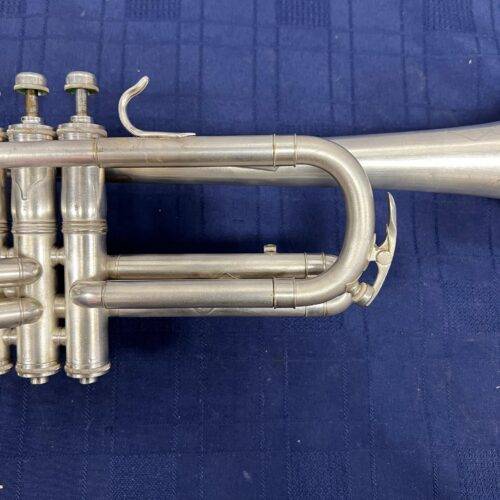 Vintage Cleveland HN White Silver Bb/C Trumpet Made in the USA with Case Just Serviced - Image 5