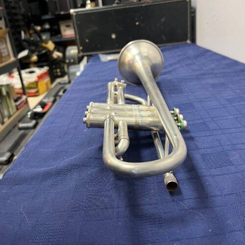Vintage Cleveland HN White Silver Bb/C Trumpet Made in the USA with Case Just Serviced - Image 13