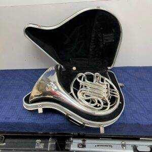 Vintage 1968 Conn 6D Professional Double Silver French Horn with Case & Mouthpiece Just Serviced