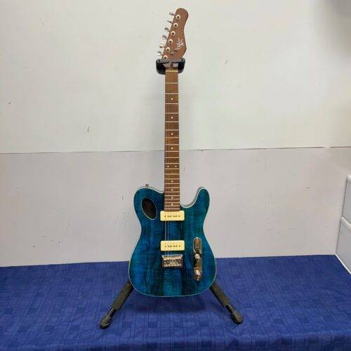 Used Michael Kelly 59 Port Thinline Tele Telecaster Style Electric Guitar Transparent Blue