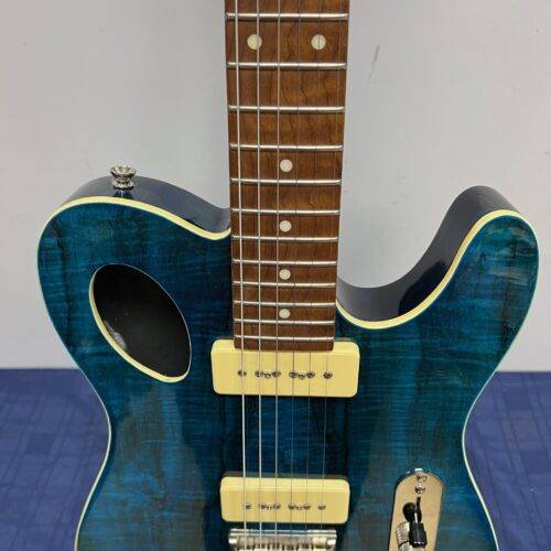 Used Michael Kelly 59 Port Thinline Tele Telecaster Style Electric Guitar Transparent Blue - Image 5