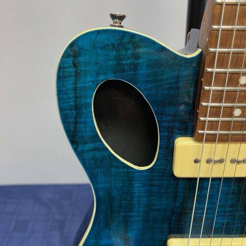 Used Michael Kelly 59 Port Thinline Tele Telecaster Style Electric Guitar Transparent Blue - Image 7
