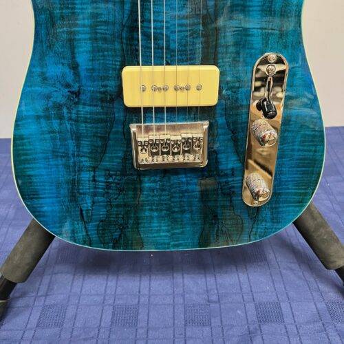Used Michael Kelly 59 Port Thinline Tele Telecaster Style Electric Guitar Transparent Blue - Image 9