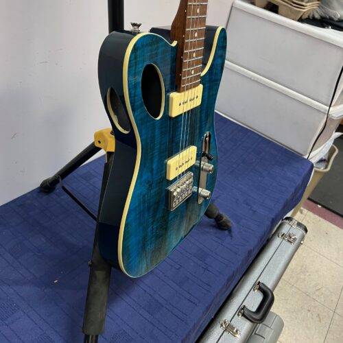 Used Michael Kelly 59 Port Thinline Tele Telecaster Style Electric Guitar Transparent Blue - Image 10