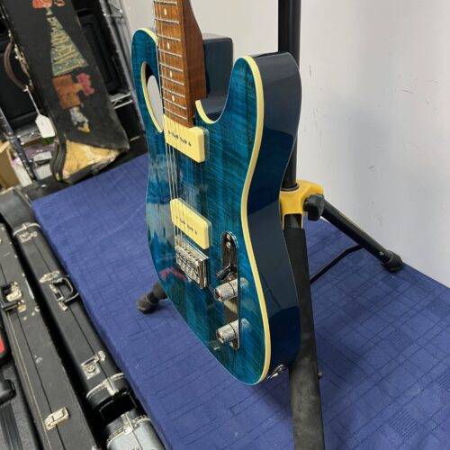 Used Michael Kelly 59 Port Thinline Tele Telecaster Style Electric Guitar Transparent Blue - Image 11