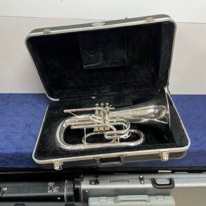 Used Yamaha YEP 202M Silver Marching Bb Euphonium with Case Made in Japan