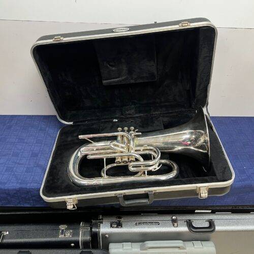Used Yamaha YEP 202M Silver Marching Bb Euphonium with Case Made in Japan