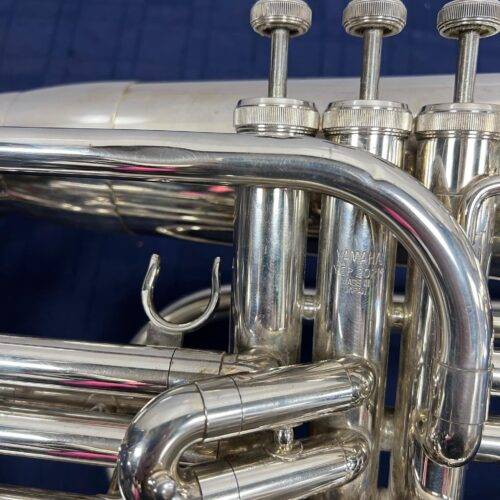 Used Yamaha YEP 202M Silver Marching Bb Euphonium with Case Made in Japan - Image 10