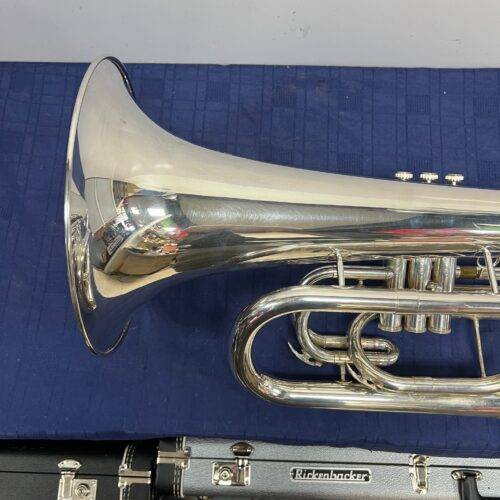 Used Yamaha YEP 202M Silver Marching Bb Euphonium with Case Made in Japan - Image 13