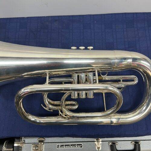 Used Yamaha YEP 202M Silver Marching Bb Euphonium with Case Made in Japan - Image 14