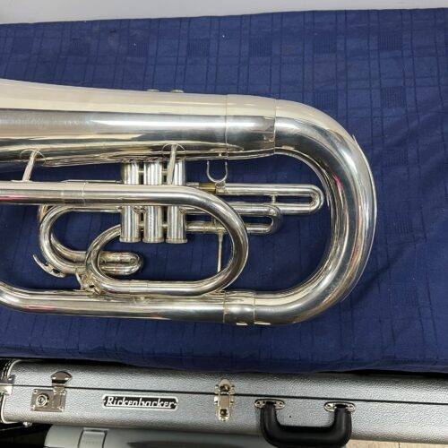 Used Yamaha YEP 202M Silver Marching Bb Euphonium with Case Made in Japan - Image 15