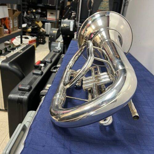 Used Yamaha YEP 202M Silver Marching Bb Euphonium with Case Made in Japan - Image 16