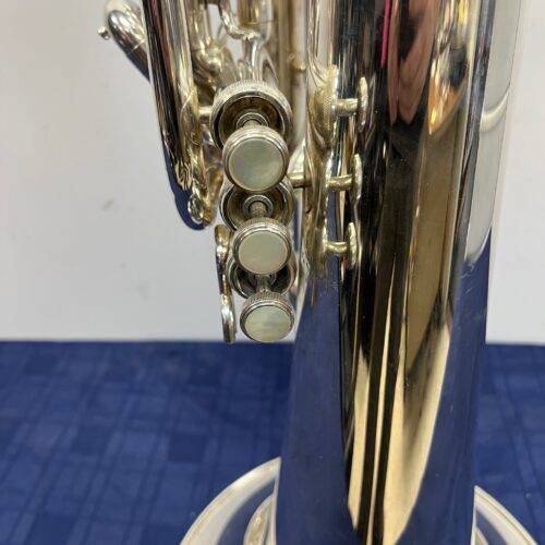 Used Yamaha YEP 202M Silver Marching Bb Euphonium with Case Made in Japan - Image 17