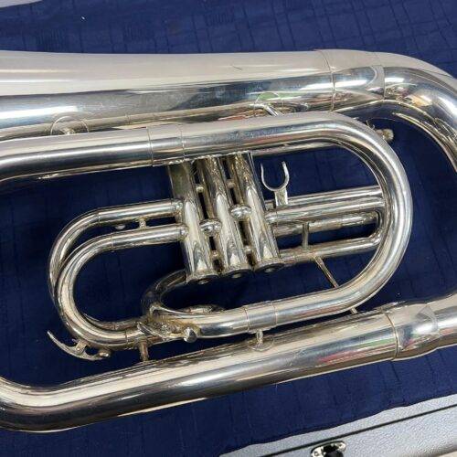Used Yamaha YEP 202M Silver Marching Bb Euphonium with Case Made in Japan - Image 19