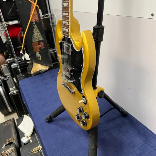Used Epiphone SG Traditional Pro Metallic Gold Electric Guitar 2021 - Image 11