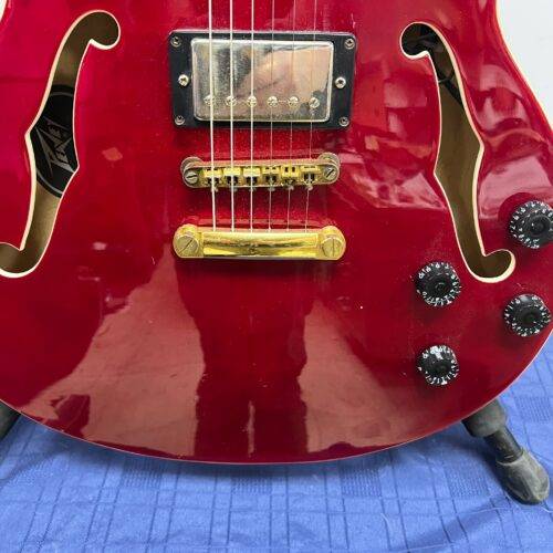 Used Peavey JF-1 Hollowbody Electric Guitar Transparent Red - Image 9