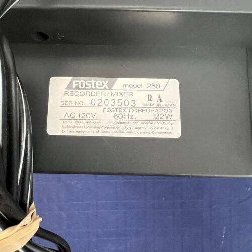 Used Fostex Multitracker Model 280 Tape Recorder Made in Japan Tested - Image 12