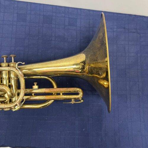 Vintage Olds Fullerton Marching Bb Mellophone with Original Case 1977 - Image 6