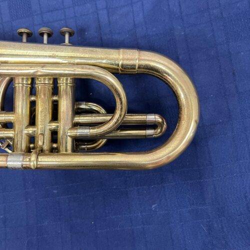 Vintage Olds Fullerton Marching Bb Mellophone with Original Case 1977 - Image 12