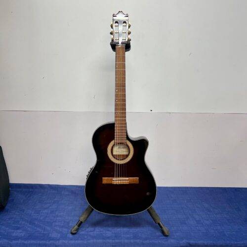 Used Ibanez GA35TCE Thinline Acoustic Electric Classical Guitar Dark Violin Burst