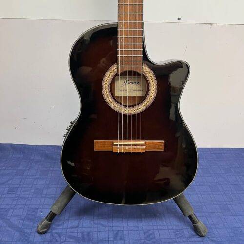 Used Ibanez GA35TCE Thinline Acoustic Electric Classical Guitar Dark Violin Burst - Image 7