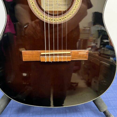 Used Ibanez GA35TCE Thinline Acoustic Electric Classical Guitar Dark Violin Burst - Image 9