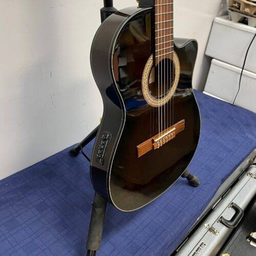 Used Ibanez GA35TCE Thinline Acoustic Electric Classical Guitar Dark Violin Burst - Image 11