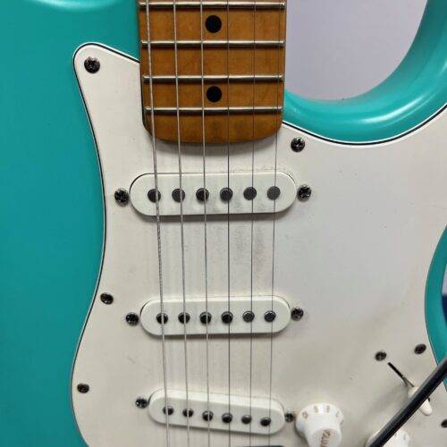 Used Squier Strat Stratocaster Electric Guitar 40th Anniversary Vintage Edition Satin Sea Foam Green - Image 8