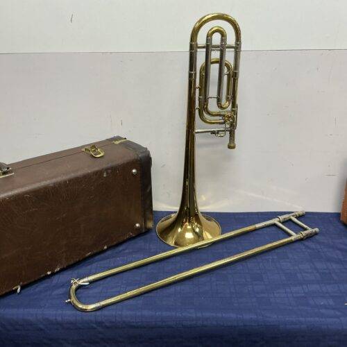 Used Bach Stradivarius 42G Professional Tenor Trombone w/ F Attachment & Model 50 Slide in Case - Image 2